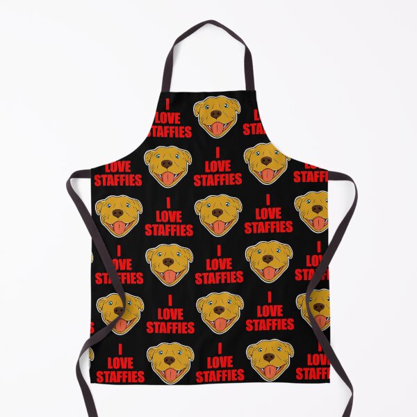 Item preview, I Love Staffies - Cute Staffy Pattern Design Of A Golden Staffy designed and sold by Cameronckjc.