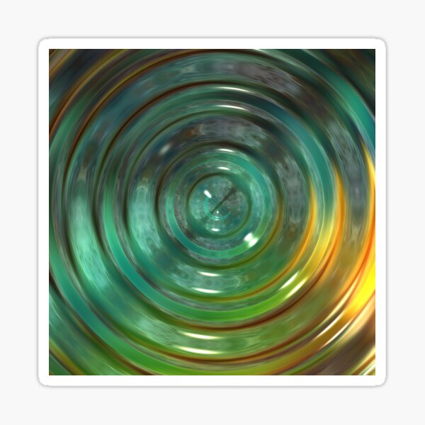 Metallic Green Swirl Sticker