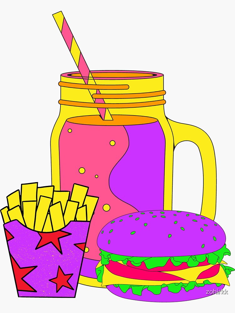 Fast Food Trio  Sticker for Sale by zohirkk