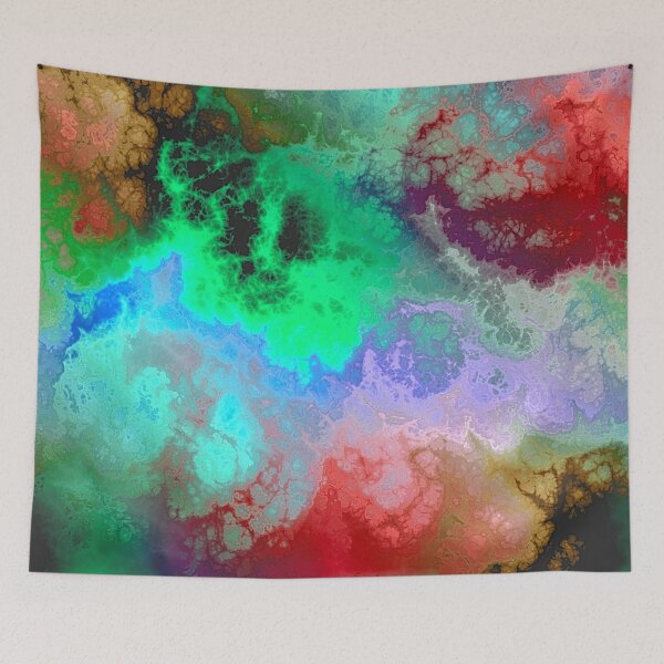 Item preview, Red Green and Brown Vivid Cosmic Clouds designed and sold by SeaChangeDesign.