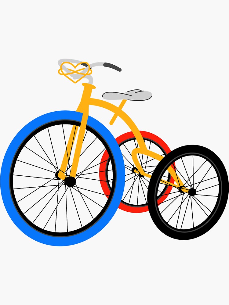Thumbnail 3 of 3, Sticker, Polyamory Tricycle designed and sold by polyphiliashop.