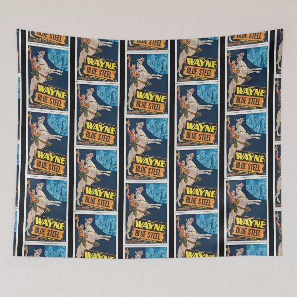 Item preview, Vintage Steel Hollywood Nostalgic Blue John Wayne Film Movie Advertisement Poster designed and sold by chingisauceda.