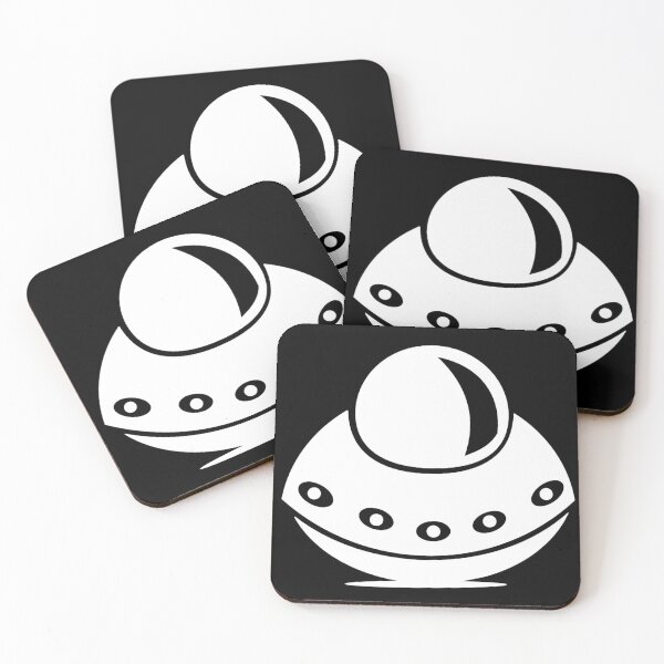 Item preview, Spaceship silhouette, aliens for kids room, great gifts for boys designed and sold by Kirei-Lily.