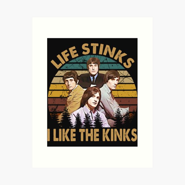 Aperçu de l'œuvre  Membres principaux du groupe Rock The Kinks créée et vendue par HAZEL123design.