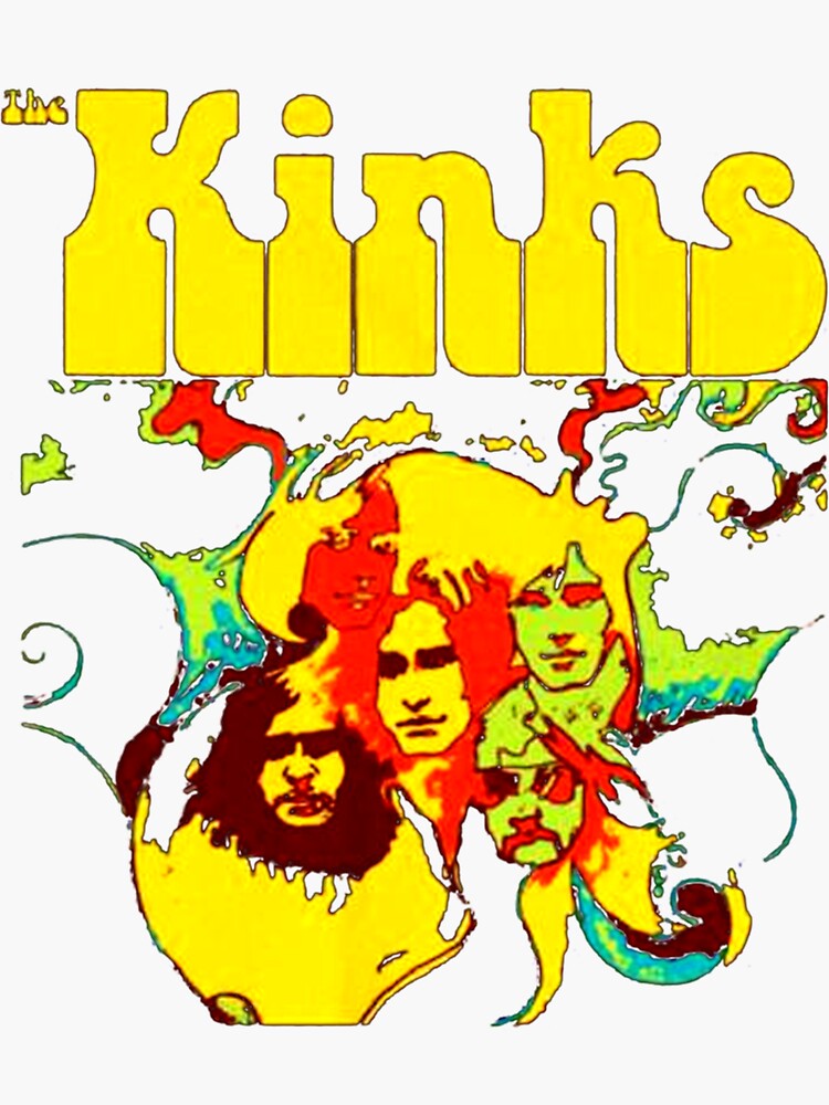  Rock The Kinks Band Main Members  Sticker