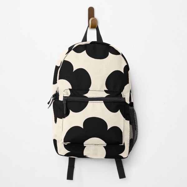 Item preview, Such Cute Flowers Retro Floral Pattern in Black and Almond Cream designed and sold by kierkegaard.