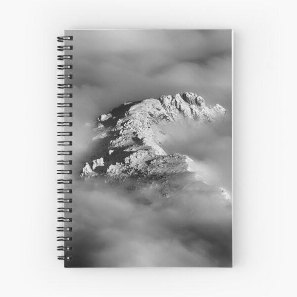 Item preview, Mountain Tops  Peeking Through The Clouds in Black and White designed and sold by Bo Insogna.