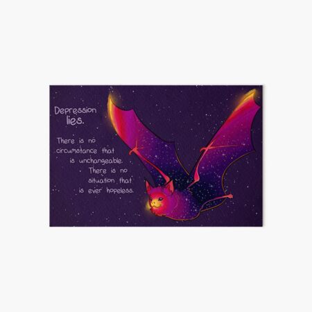 Item preview, "Depression Lies" Galaxy Bat designed and sold by thelatestkate.