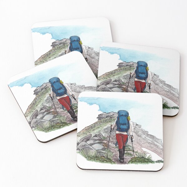 Item preview, Hiking watercolour designed and sold by Tom Napper Design.