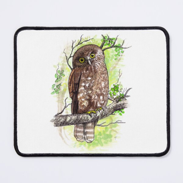 Item preview, Morepork Owl Watercolour designed and sold by Tom Napper Design.