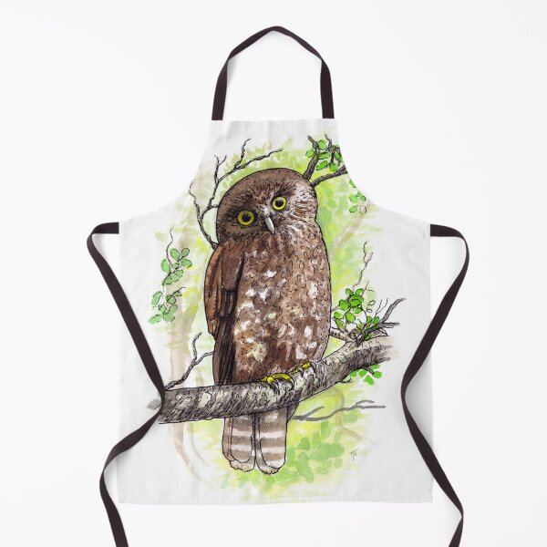 Item preview, Morepork Owl Watercolour designed and sold by Tom Napper Design.
