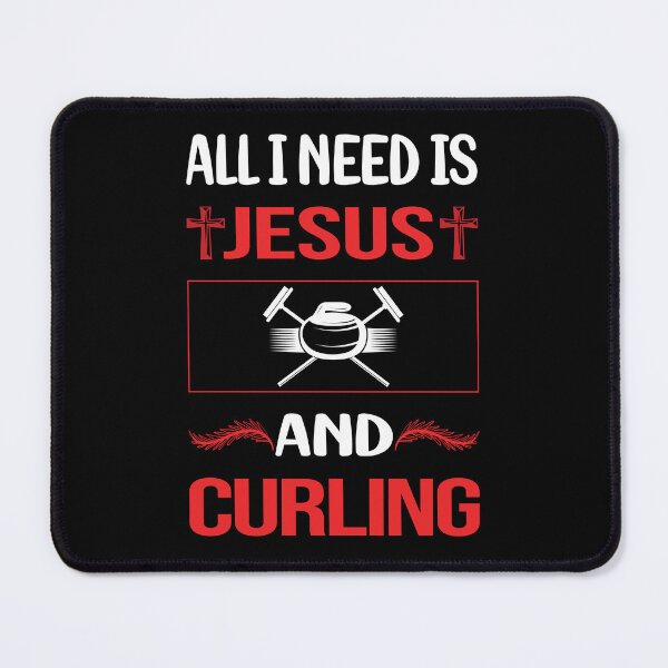 Item preview, Funny Jesus Curling designed and sold by DougPoulos.