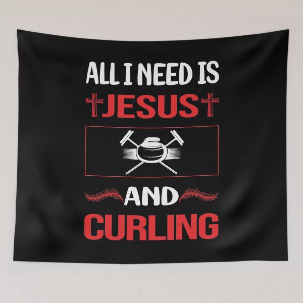 Item preview, Funny Jesus Curling designed and sold by DougPoulos.