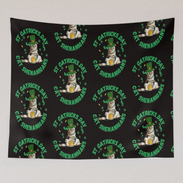 Item preview, Cat Shenanigans for the Cat lover, Let The Shenanigans Begin, Lucky Shamrock Irish Culture, Shenanigans Squad   designed and sold by Adri Barnard.