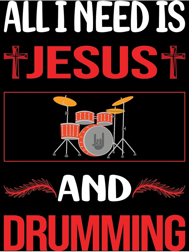 "Funny Jesus Drumming Drummer Drum Drums" Poster for Sale by DougPoulos