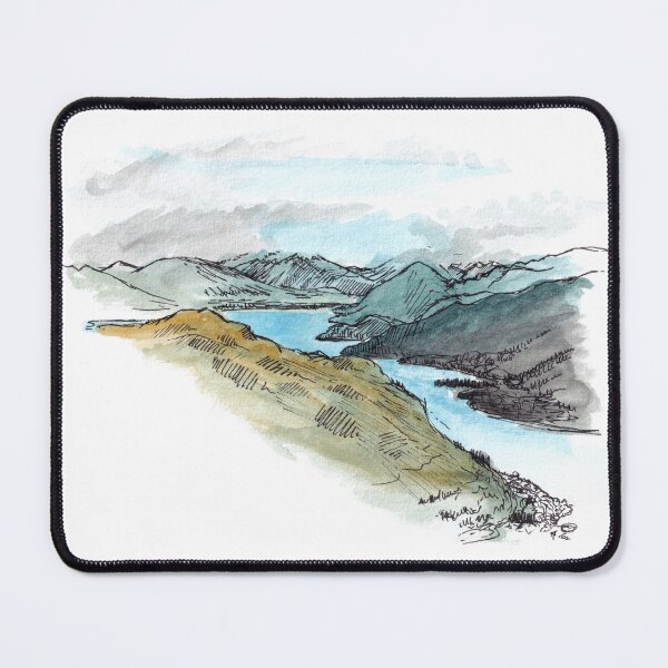 Item preview, Lake Wakatipu from Remarkables Watercolour designed and sold by Tom Napper Design.