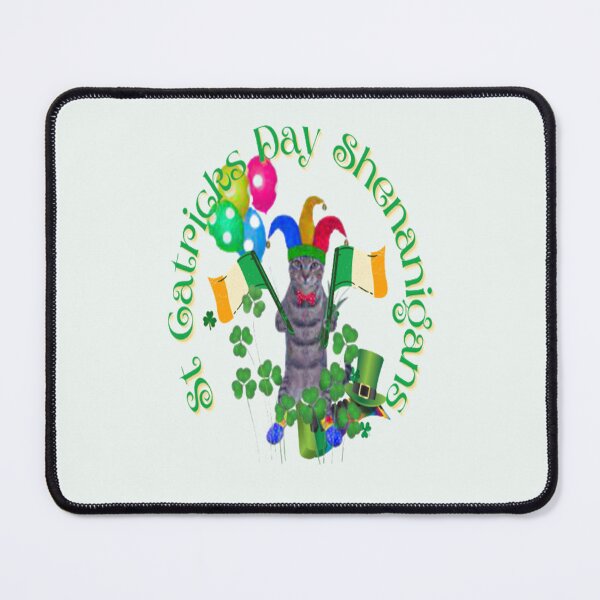 Item preview, St Catricks Day Shenanigans for the Cat lover, Let The Shenanigans Begin, Lucky Shamrock Irish Culture, Shenanigans Squad   designed and sold by Adri Barnard.
