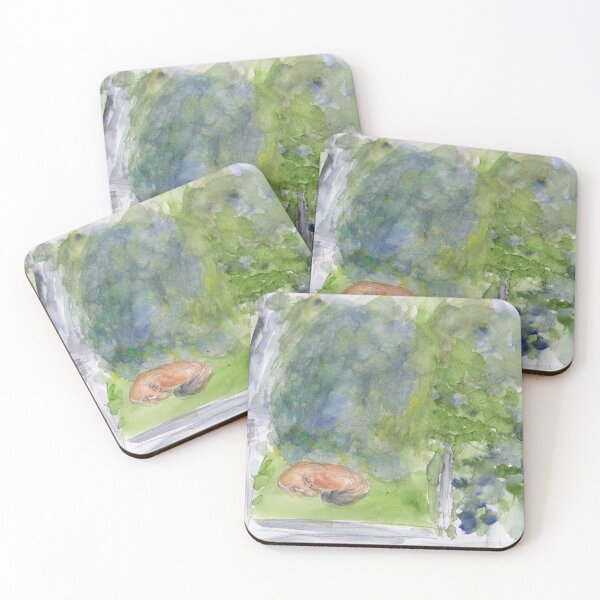 Item preview, Sleeping Fox in garden designed and sold by Frances  Smith.