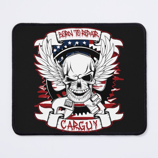 Item preview, Carguy Car-Guy Skull US Flag For Real Men Who Love Cars designed and sold by MyFavorTee.