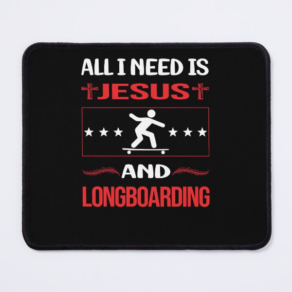Item preview, Funny Jesus Longboarding Longboard Longboarder designed and sold by FifineCroteau.
