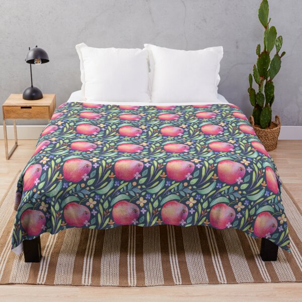Item preview, Ilustración de Aquarelle con jugosas manzanas y plantas. designed and sold by 4lowpoly.