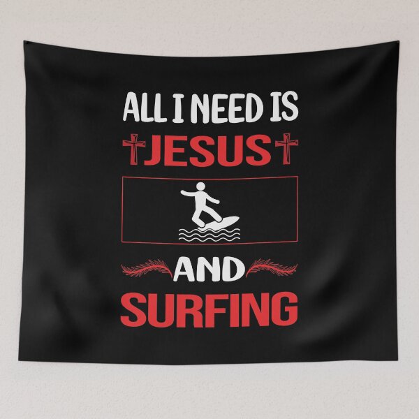 Item preview, Funny Jesus Surfing Surf Surfer designed and sold by SunnyShop123.