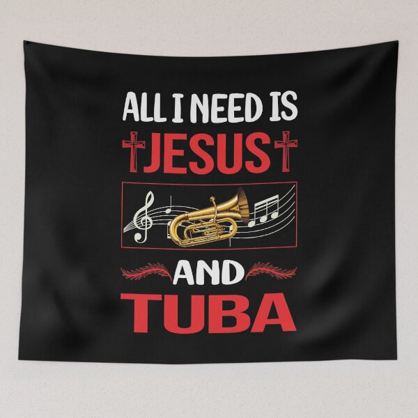 Artikelvorschau, Lustige Jesus Tuba entworfen und verkauft von SunnyShop123.