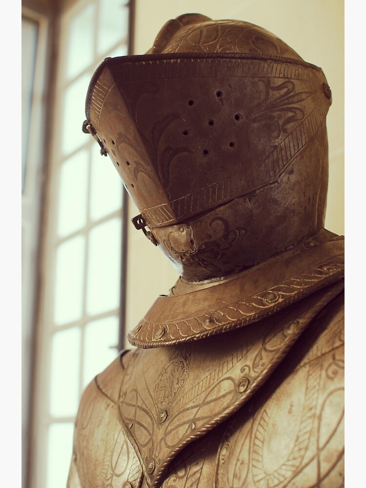 Vintage French Medieval Knight's Helmet in Brass