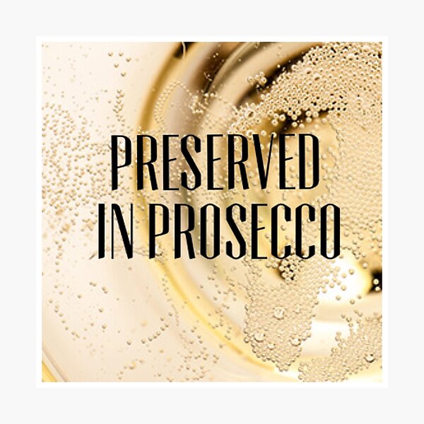 Preserved in Prosecco (Black & White) Photographic Print