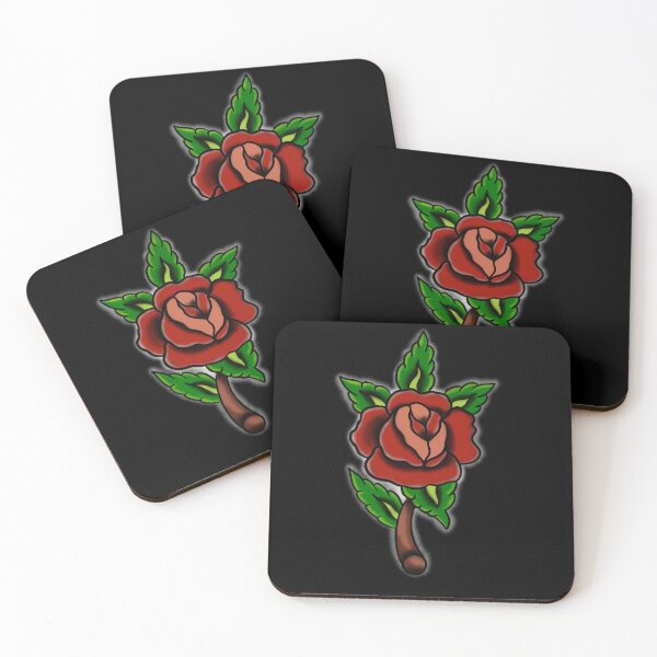 Item preview, Old school rose tattoo designed and sold by X1810x.