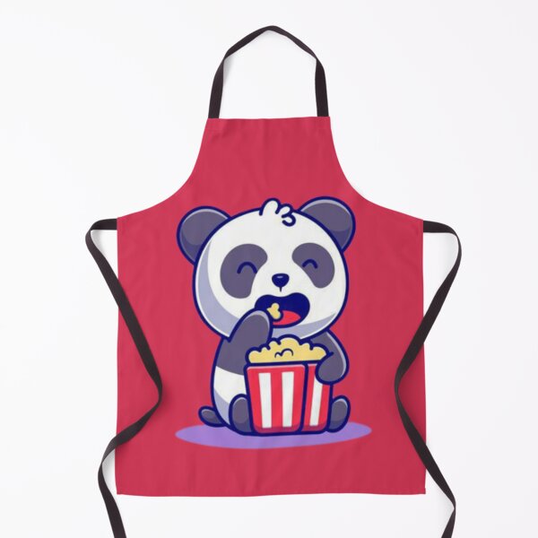 Item preview, Cute baby purple panda eating popcorn designed and sold by Tarun Bisht.