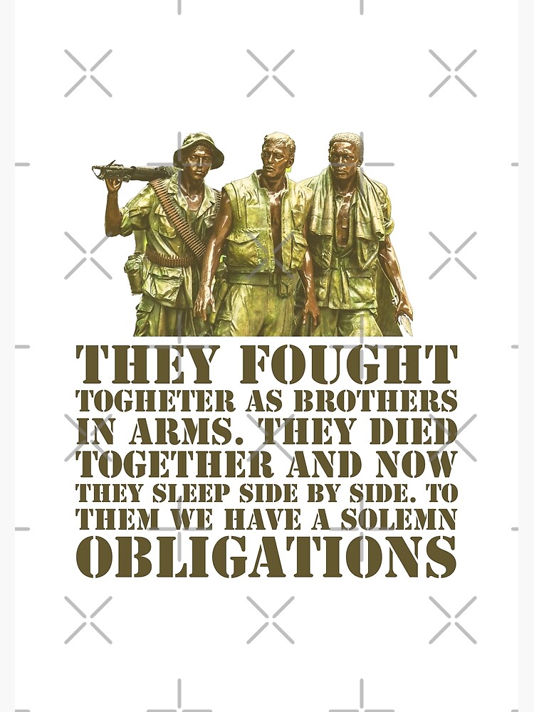 Disover Vietnam Veterans Memorial - USA - WAR - They fought tighter as brother in arms Premium Matte Vertical Poster