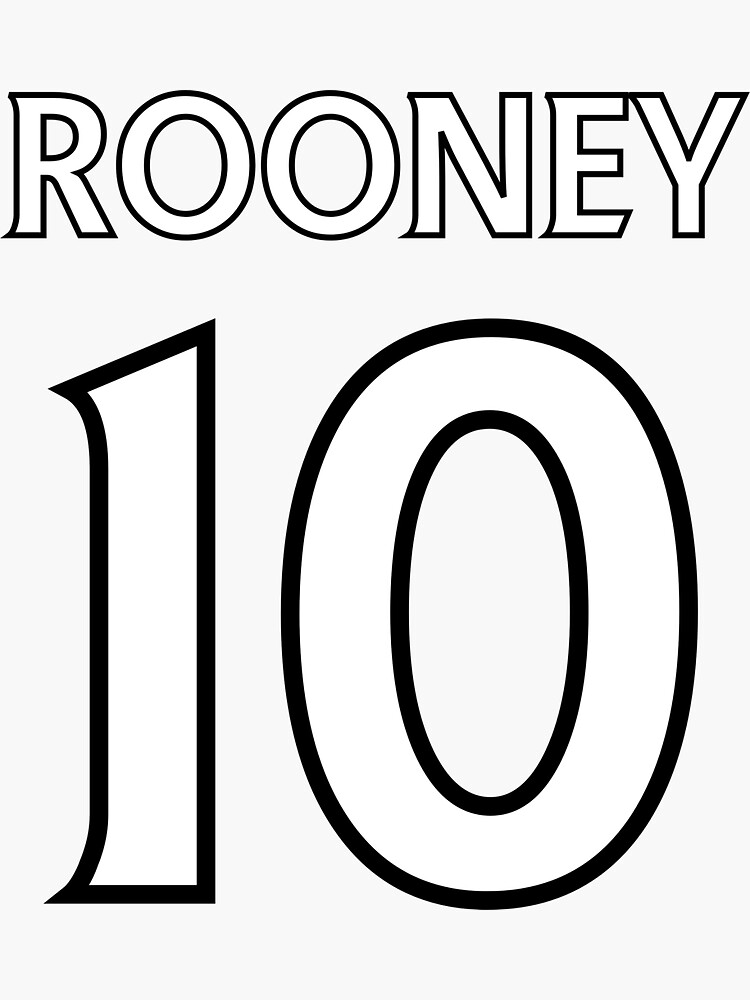 Manchester United No10 Rooney Black Soccer Club Jersey