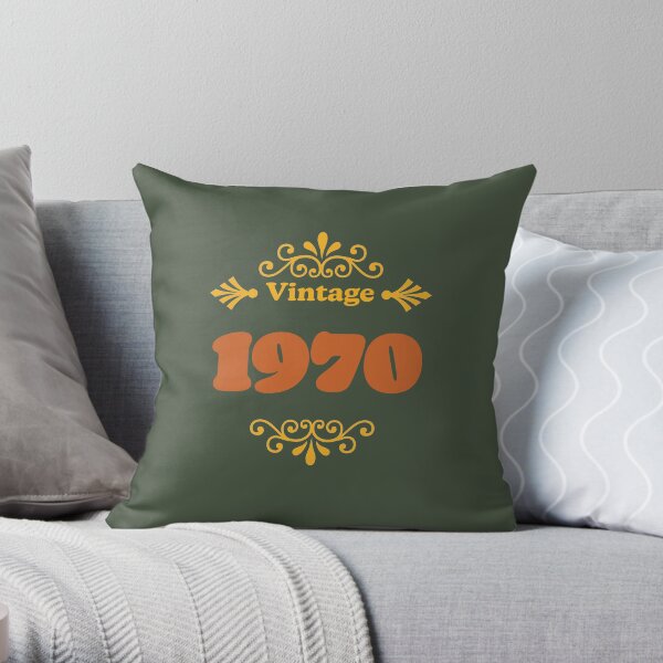 Vintage 1970 Throw Pillow