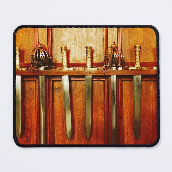 Item preview, Gold and silver middle-age swords collection in an armoury | Medieval castle life designed and sold by CarolinaReina.
