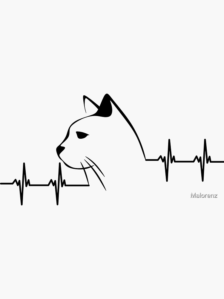 Cat Paw Love Pawprint Heartbeat Kitty Gift Love Ca' Computer