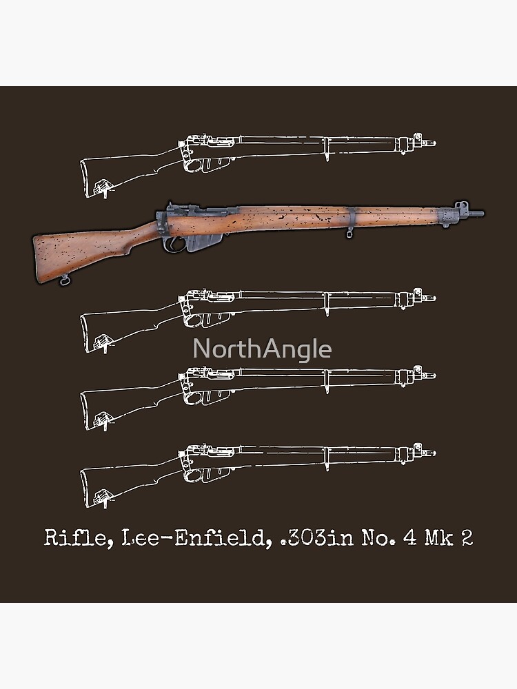 Rifle, Lee-Enfield, .303in No. 4 Mk 2 Greeting Card for Sale by
