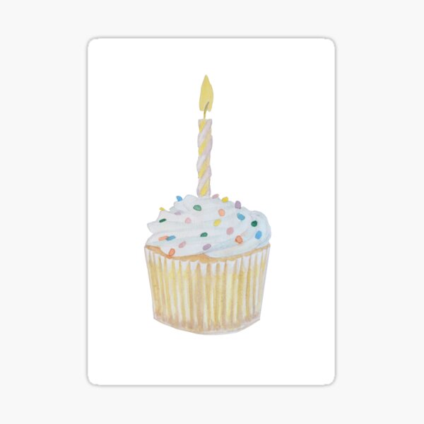 Birthday Cupcake Sticker
