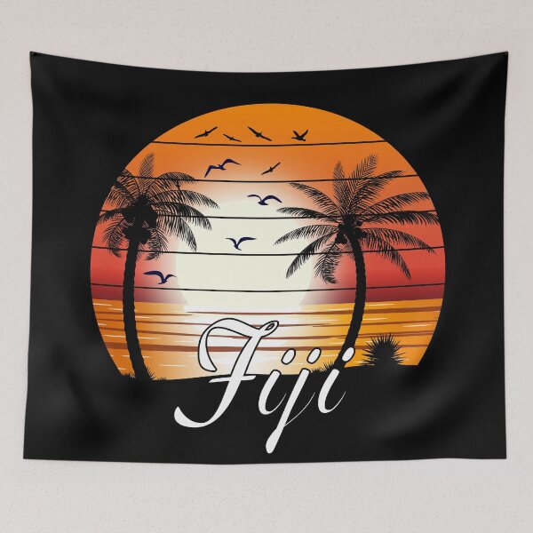Item preview, Vintage Fiji Palm Trees Summer Beach designed and sold by travelesque.