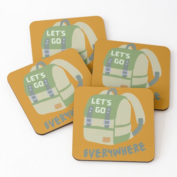 Item preview, Let's Go Everywhere, with Backpack. designed and sold by Coralgb.