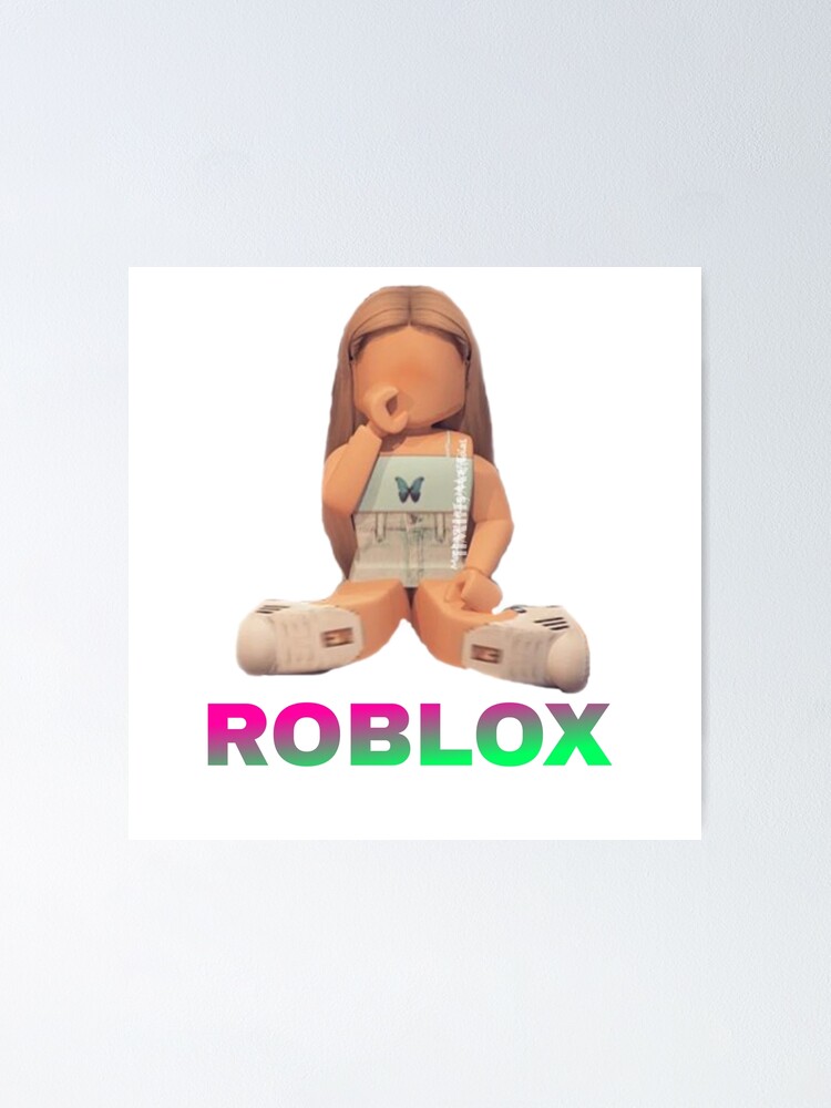 Roblox Cute Girl Poster For Sale By Katystore Redbubble 