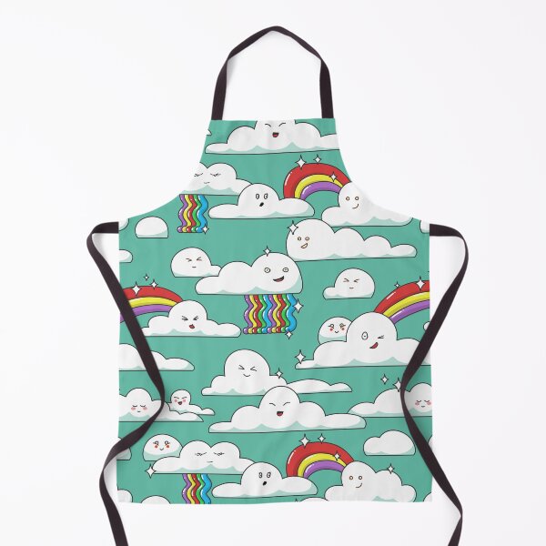 Item preview, Kawaii clouds pattern designed and sold by space-kitten.