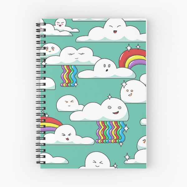 Item preview, Kawaii clouds pattern designed and sold by space-kitten.