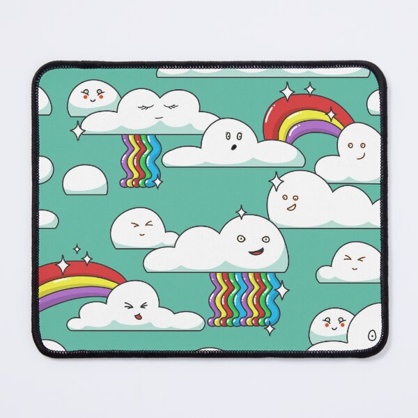 Item preview, Kawaii clouds pattern designed and sold by space-kitten.