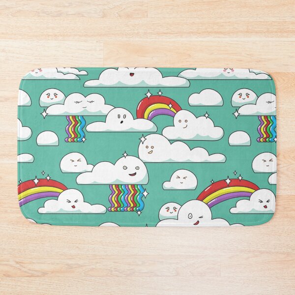 Item preview, Kawaii clouds pattern designed and sold by space-kitten.