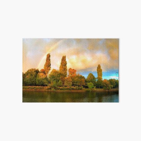 Rainbow over The River Thames By Juliet Turnbull Art Board Print