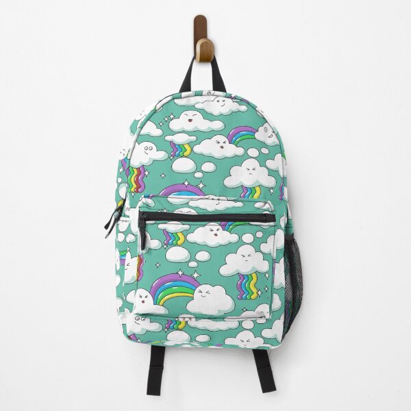 Item preview, kawaii clouds and rainbows pattern designed and sold by space-kitten.