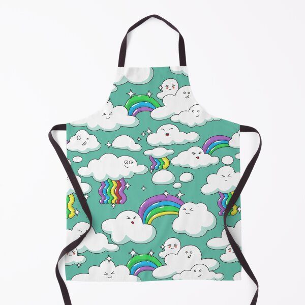 Item preview, kawaii clouds and rainbows pattern designed and sold by space-kitten.