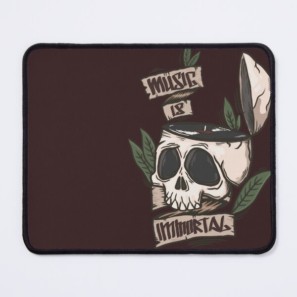 Item preview, Music is immortal skull designed and sold by pressmud.