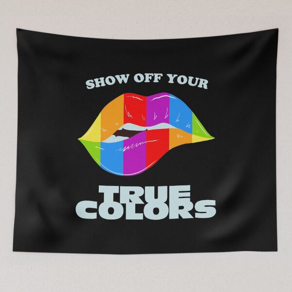 Item preview, rainbow lips gay lgbt design to attend the pride parade 2022 designed and sold by Cheeky Companions.